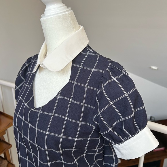 Ank Rouge Harajuku Kawaii Japan Lolita Jirai Kei Grid Hime Black White Pearl - Picture 3 of 5